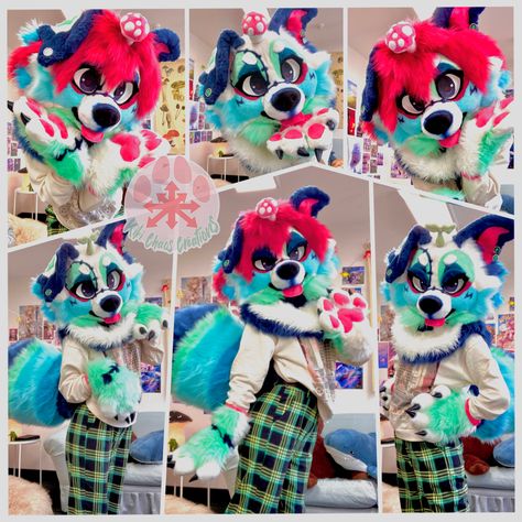 Pastel Fursuit, Zombie Fursuit, Mushroom Fursuit, Fursuit Hair, Screech Fursuit, Types Of Fursuits, Toony Fursuit, Cute Fursuits, Cool Fursuits