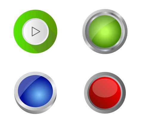 Button Png Icon, Start Button Icon, Red Button-up Top With Buttons, Blue Button-up Outerwear With Double Button Closure, Red Button Blue Button Meme, Red Web, 3d Icons, Red Button, Vector Art