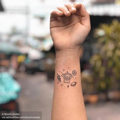 Pixar Tattoo Ideas, Toy Story Tattoo Ideas, Pixar Tattoo, Toy Story Tattoo, Pop Culture Tattoos, Jack Tattoo, Story Tattoo, Culture Tattoos, Sibling Tattoos