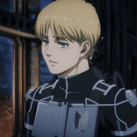 Armin Arlert, Anime Character, Attack On Titan, Blue Eyes, Blonde, Hair, Anime, Blue, Black