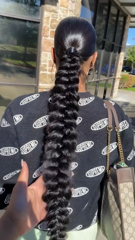 Ponytails For Black Women, Braided Ponytail Black Hair, Sleek Braided Ponytail, Weave Ponytail Hairstyles, Sleek Ponytail Hairstyles, Weave Ponytail, Cute Ponytails, Black Ponytail Hairstyles, Braids Hairstyles Pictures