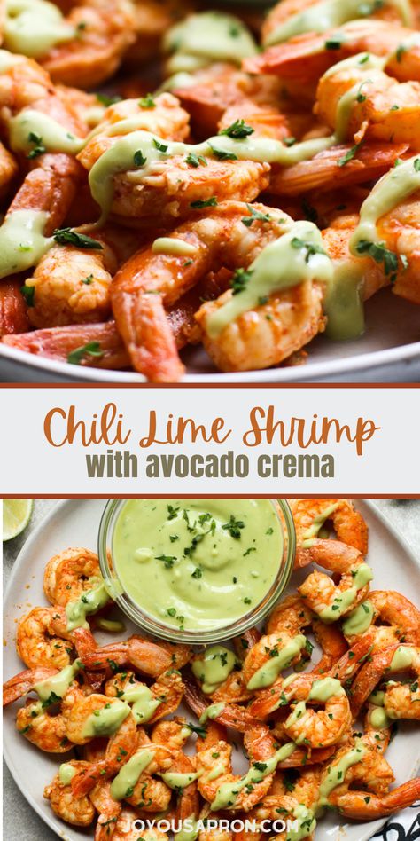 Shrimp Plates Ideas, Mexican Shrimp Appetizers, Lime Sauce For Shrimp, Summer Shrimp Appetizers, Shrimp Platter Ideas, Chilli Lime Shrimp, Chile Lime Shrimp, Creamy Avocado Dip, Shrimp Appetizers Easy