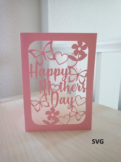 Mother’s Day Cricut Ideas, Cricut Mothers Day, Mothers Day Card Template, Pop Up Card Templates, Friends Poster, Mothers Day Svg, Dollhouse Printables, Step Mom, Cricut Cards