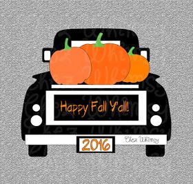 Thanksgiving Towels, Vinyl Personalized Gifts, Fall Silhouette, Truck With Pumpkins, Pumpkin Truck, Fall Svg, Fall Printables, Truck Design, Happy Fall Y'all