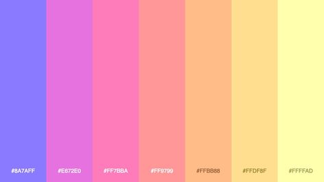 Vaporwave Color Palette, Graphic Design College, Sunset Color Palette, Scrapbook Images, Hex Color Palette, Color Palette Challenge, Design Palette, Colors Palette, Aura Colors