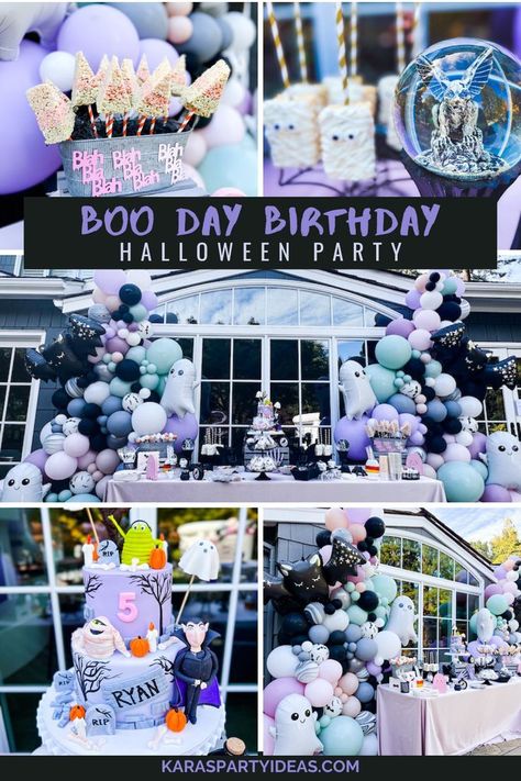 Such a sweet and spooky Boo Day Birthday Halloween Party by Lindsey Healy of Trunks & Tales Event Planning, out of Lafayette, Ca! Birthday Halloween Decorations, Boo-thday Party, Three Spirit Birthday Halloween, Kids Halloween Themed Birthday Party, Boo You’re Two Birthday, Kids Spooky Birthday Party, Sweet And Spooky Birthday Party, Halloween Themed 3rd Birthday Party, Boo Day Party Decorations