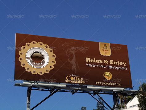 Cafe / Coffee Shop Advertising Bundle #Coffee, #Cafe, #Shop, #Bundle Cafe Hoarding Design, Cafe Billboard Design, Coffee Shop Billboard, Advertisements Ideas, Billboard Template, Shop Banner Design, Hoarding Design, Sketch Images, Poster Food