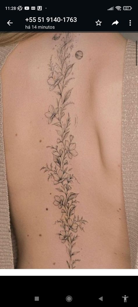 Spine Tattoos For Women Floral, Floral Collar Bone Tattoo, Tattoos For Women Floral, Bone Tattoo, Spine Tattoos For Women, Sternum Tattoo, Collar Bone Tattoo, Collar Bone, Spine Tattoos