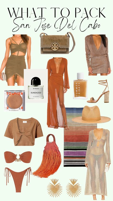 Packing Guide: San Jose Del Cabo | Cabo San Lucas, Mexico | Summer Outfits | Summer Style | Outfit Inspiration for Mexico | Mexico Vaction | Baja California | Amazon Finds | Summer Aesthetic | Summer Outfits | Beach Vacation Outfits | Beach Style Los Cabos Outfit Ideas, Mexico Summer Outfits, Los Cabos Mexico Outfits, Mexico Vacation Outfits Cancun, What To Pack For Mexico, Pack For Mexico, Cabo San Lucas Outfits, Cabo Outfits, Aesthetic Mexico