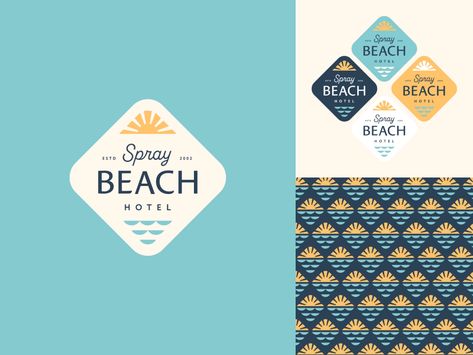 Beach Hotel Logo, Hotel Logo, Beach Hotel, Retro Logo, Logo Images, Design Inspiration, Hotel, Design