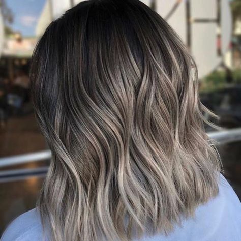 Frosty Brunette Hair Colors You'll Want To Copy ASAP—Just in Time for Winter 2020 | Make a bigger statement than subtle ash brown with a beige blonde ombré look. #southernliving #haircolor #hairstyle Frosty Brunette, Frosty Brunette Hair, Cool Blonde Balayage, Brown To Blonde Balayage, Blonde Ombré, Brunette Bob, Neutral Blonde, Creamy Blonde, Natural Gray Hair