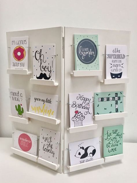 Booth Market, Card Display Ideas, Craft Table Display, Craft Stall Display, Art Fair Display, Market Stall Display, Craft Fair Booth Display, Stall Display, Greeting Card Display