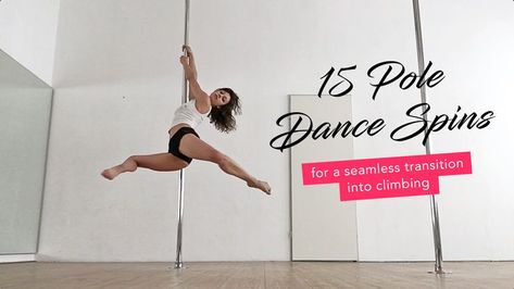 Start creating pole dance shapes and fluid transitions into tricks with these 15 beautiful pole dance spins. Practice your spinning skills low on the pole. Pole Dance Debutant, Pole Dancing Moves, Dancing Moves, Improve Vision, Pole Dancing Videos, Pole Classes, Pole Dancing Clothes, Pole Moves, Pole Tricks