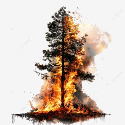 forest fires burning tree in fire flames Burning Tree Drawing, Forest Fire Illustration, Tree Burning, Flames Png, Tree On Fire, Burning Forest, Fire Tree, Burning Tree, Fire Png