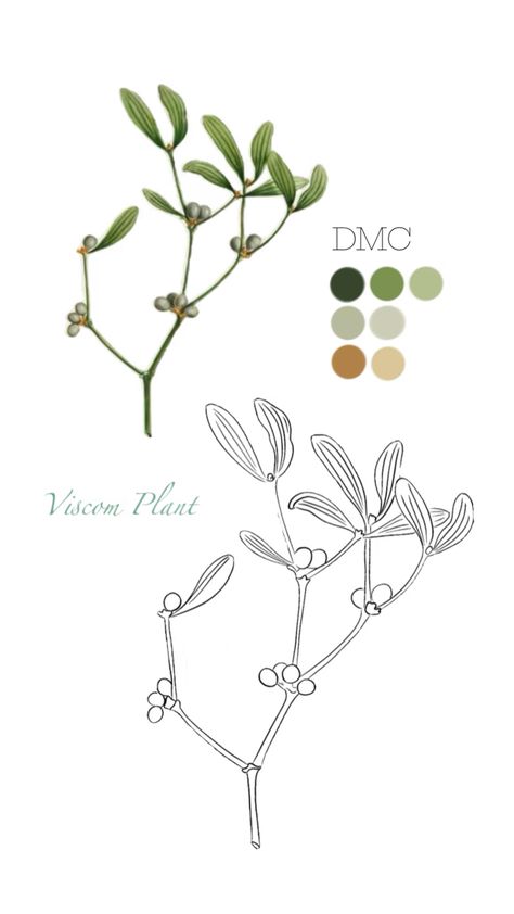 Create a timeless piece with this elegant Mistletoe embroidery pattern. Featuring a soothing color palette using DMC threads, this design is perfect for adding a touch of nature-inspired charm to your textile art projects. Ideal for both beginners and seasoned stitchers. #EmbroideryPattern #Mistletoe #TextileArt #DMCThreads #NatureEmbroidery #CreativeStitching” Mistletoe Embroidery, Soothing Color Palette, Textile Art Projects, Dmc Thread, Soothing Colors, Embroidery Pattern, Textile Art, Nature Inspired, Timeless Pieces