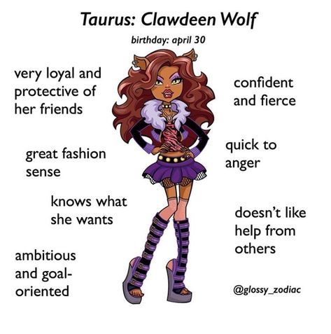 Monster High Zodiac Signs, Taurus Vibes, Taurus Energy, Taurus Memes, Taurus Girl, Taurus Personality, Taurus Traits, Taurus Bull, Taurus Zodiac Facts