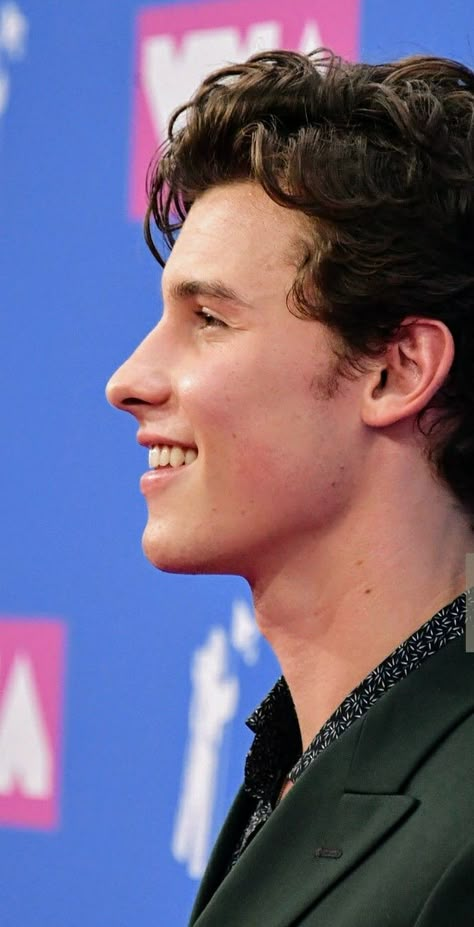 Shawn Mendes Side Profile, Male Nose Side Profile, Sideview Drawing Reference Man, Laughing Side Profile, Side Smile, Side Profile Mouth Open, Man Side Profile, Smiling Side Profile, Straight Nose Side Profile