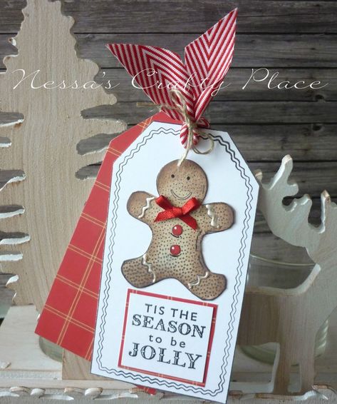 Gingerbread Man Gift, Christmas Tags Handmade, Gingerbread Cards, Homemade Tags, Gingerbread Gifts, Christmas Gift Tags Handmade, Xmas Tags, Christmas Gingerbread Man, Gift Tags Diy