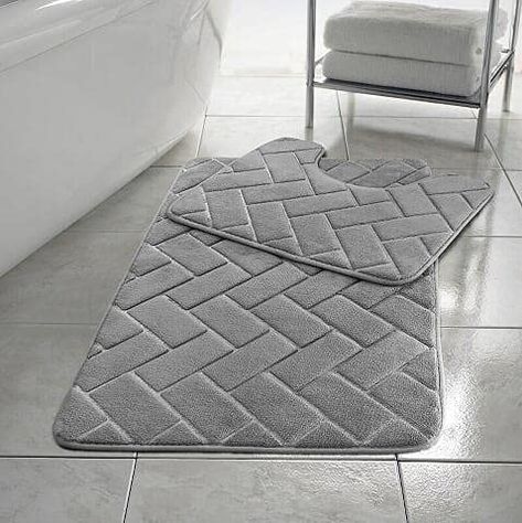 Brick Bathroom, Modern Bath Mat, Bathroom Bath Mats, Foam Blocks, Bathroom Color, Toilet Mat, Bathroom Rug Sets, Bath Mat Sets, Bath Rugs Sets