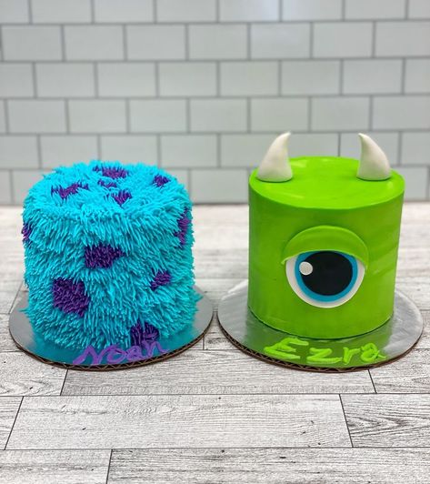 Monsters Inc Cupcakes, Chocolate Birthday Cake Decoration, Sully Cake, Sully And Boo, Monster Inc Cakes, Monsters Inc Baby Shower, Monster 1st Birthdays, Mike And Sully, 2nd Birthday Party For Boys