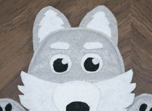 Wolf Puppet, Puppet Patterns, Inner Ear, Felt Sheets, Hand Puppet, Small Circle, Hand Puppets, Black Felt, Hot Glue