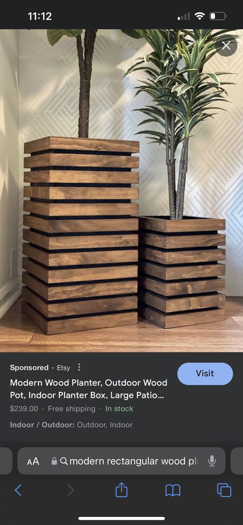 Indoor Planter Box, Wood Pots, Kitchen Decorating Ideas, Exterior Bloxburg, Geek Decor, Outdoor Gardens Design, Wooden Planters, Kitchen Decorating, Table Kitchen