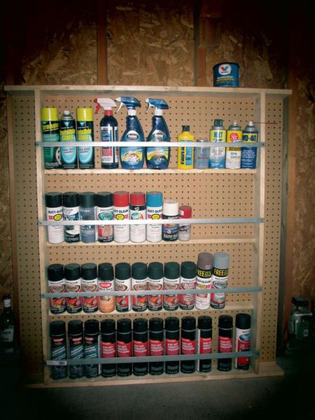 Blue i Style: {organizing with style} Roundup of Spray Paint Storage Solutions Basement Utility Room, Spray Paint Storage, Officine In Garage, Paint Reference, Chemical Storage, Garage Paint, Best Spray Paint, Paint Organization, Diy Spray Paint