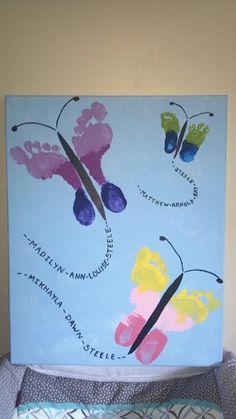 Butterfly Footprints, Footprint Craft, Footprint Crafts, Footprint Art, Handprint Crafts, Mothers Day Crafts For Kids, Daycare Crafts, Butterfly Crafts, Handprint Art