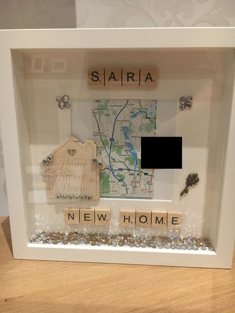 New Home frame Frame Picture Ideas, Glitter Bottle, Glitter Glasses, Frame Picture, Box Frames, Picture Ideas, Shadow Box, Rugby, New Home