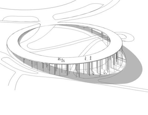 Circular Building Architecture, Pavilions Architecture, Circle Architecture, Circular Architecture, Circle Building, Architecture Major, Marine Museum, Conceptual Model Architecture, Circular Buildings