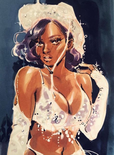 Leslie Hung, Black Pinup, Wicked Game, Figure Poses, Art Style Inspiration, God Art, Comic Artist, Hanging Art, Love Art