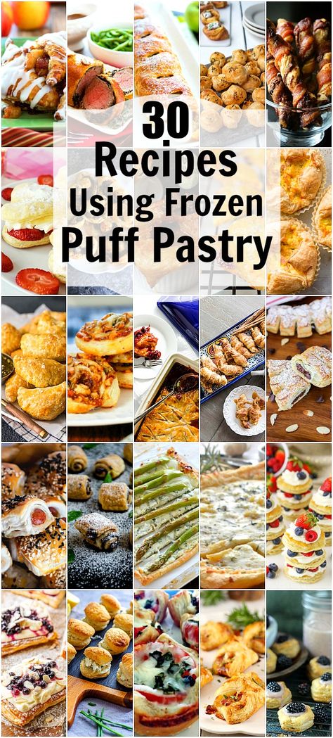 Pastry Shell Recipe, Savory Puff Pastry Recipes Dinners, What To Do With Puff Pastry Sheets, Phyllo Sheets Recipes, Puff Pastry Shell Recipes, Puff Pastry Sheets Recipes, Stuffed Puff Pastry Recipes, Sweet Puff Pastry Recipes Desserts, Savory Puff Pastry Recipes Appetizers