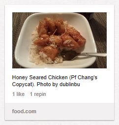 Working My Way Through Pinterest: Honey Seared Chicken Honey Seared Chicken, Pei Wei Recipes, Pf Changs Copycat, Pei Wei, Pf Changs, Seared Chicken, Cat Recipes, Looks Yummy, Double Chin