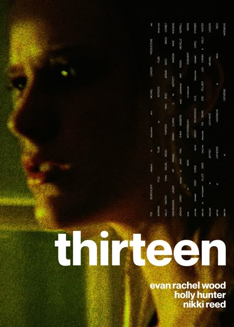 Explore | PosterSpy | Thirteen Movie Poster, Thirteen Quotes Movie, Movies Like Thirteen To Watch, Movie Posters Thirteen, Movies Like Thirteen, Thirteen Movie, College Poster, Printable Wall Collage, Baby Boomer