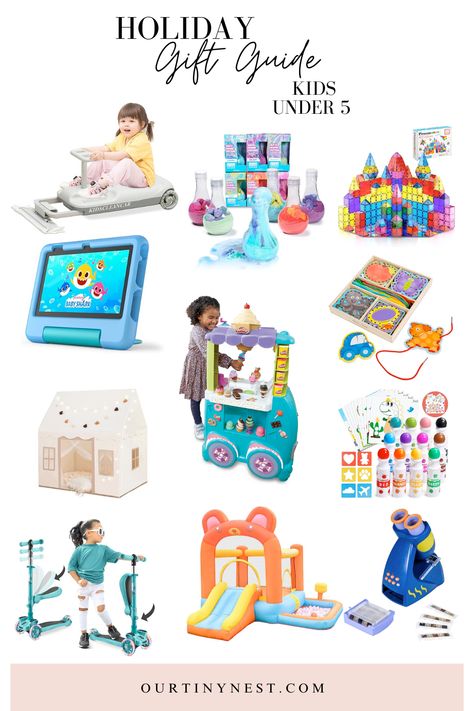 The 2024 holiday gift guide for kids under 5 years old. The best stem gifts, and toys for gross motor, fine motor and imaginary play. Minimalist Toys, Imaginary Play, Cherry Cola, Gift Suggestions, Gross Motor, Gift Guides, Holidays With Kids, Holiday Gift Guide, Fine Motor