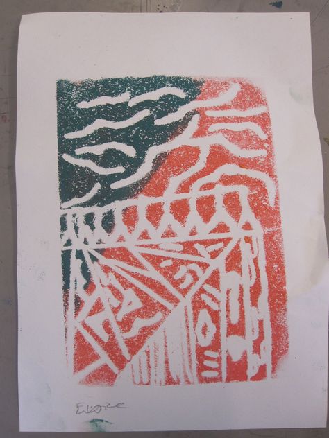 Eloise 7B Interesting use of colour experimentation in Eloise's polyblock print Artist Of The Month