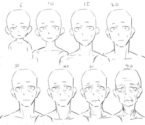 Aging Reference, Draw Face, 얼굴 드로잉, Drawing Heads, 강아지 그림, Body Reference Drawing, Have Inspiration, Drawing Expressions, Figure Drawing Reference