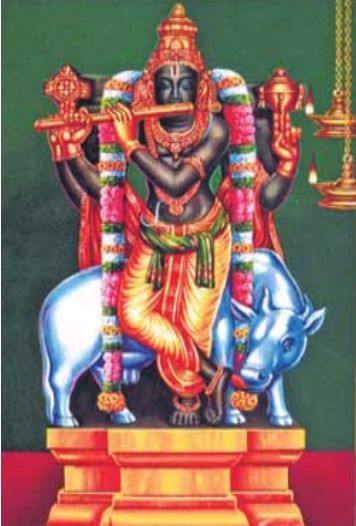 Venugopala Swamy Temple in Gopalapuram, Chennai. The main deity Venugopalar graces his devotees with four hands carrying flute, chank & chakra. People visit this temple to get blessings of Lord Krishna & pray for health, education,prosperity and for child boon.  www.templefolks.com  #VenugopalaSwamyTemple #Temple #LordGopalaswamy #LordKrishna Pray For Health, God Sketch, New Images Hd, Sri Rama, Shri Krishna, Lord Vishnu, Indian Art Paintings, Hindu Deities, Krishna Images