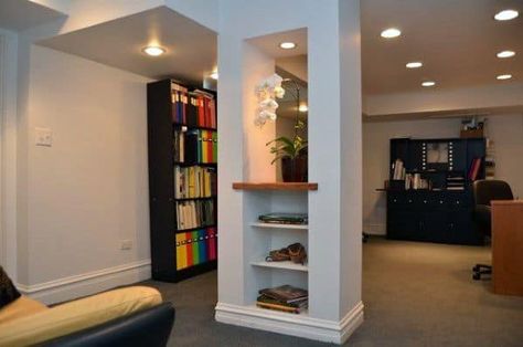 Top 50 Best Basement Pole Ideas - Downstairs Column Cover Designs Support Column Ideas, Basement Pole Ideas, Basement Column Ideas, Basement Pole Covers, Basement Poles, Column Ideas, Low Ceiling Basement, Small Basement Remodel, Minecraft Basement