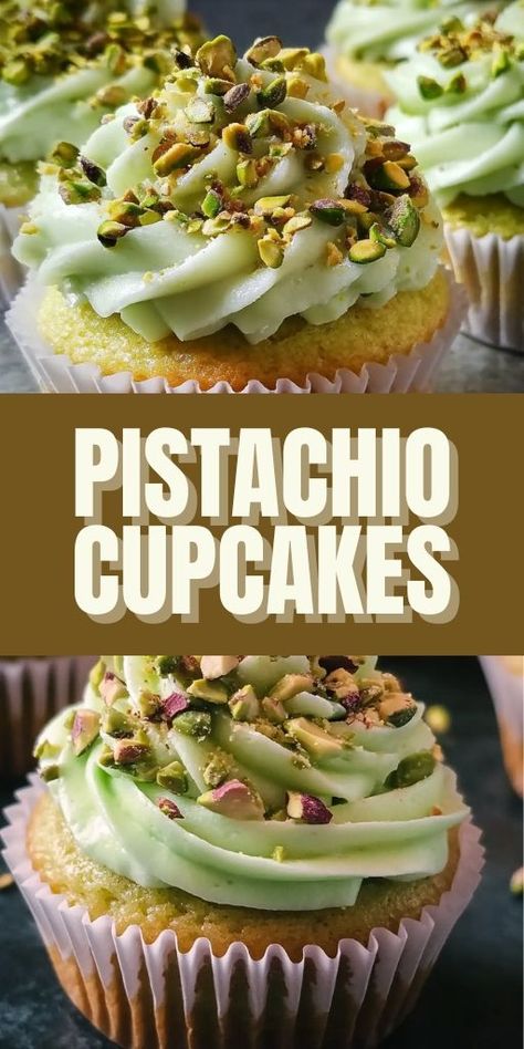 Bring a pop of flavor and color to dessert time with these delightful Pistachio Cupcakes! 💚🧁 Made with real pistachios, these cupcakes are nutty, moist, and topped with a creamy frosting that’s hard to resist. Perfect for birthdays, spring gatherings, or when you need a treat with a twist! Make sure to save this recipe for your next baking adventure. 📌 #PistachioCupcakes #CupcakeRecipes #BakingFromScratch #NuttyDesserts #UniqueFlavors #DessertInspiration #BakingIdeas #SweetTreats Pistachio Cupcakes, Creamy Frosting, Pistachio Recipes, Impressive Recipes, Best Dessert Recipes, Dessert For Dinner, Yummy Food Dessert, Cupcake Recipes, Fun Desserts