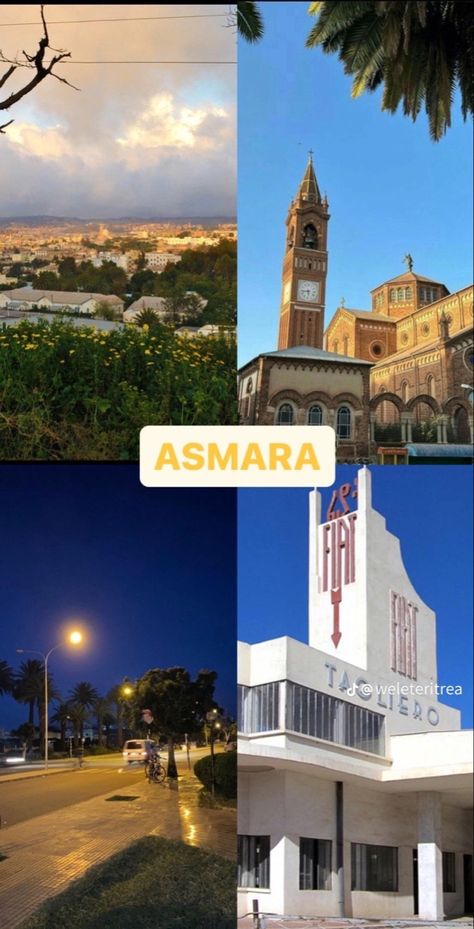 Eritrea Aesthetic, Eritrean People, Eritrean Culture, Eritrean Flag, East Africa Travel, Asmara Eritrea, Eritrea Flag, African Cities, Maps Aesthetic