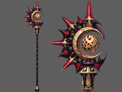 Moon Wizard, Staff Magic, Wizard Staff, Swords Medieval, Cool Swords, Dungeons And Dragons Homebrew, Arte Fantasy, 판타지 아트, Medieval Fantasy