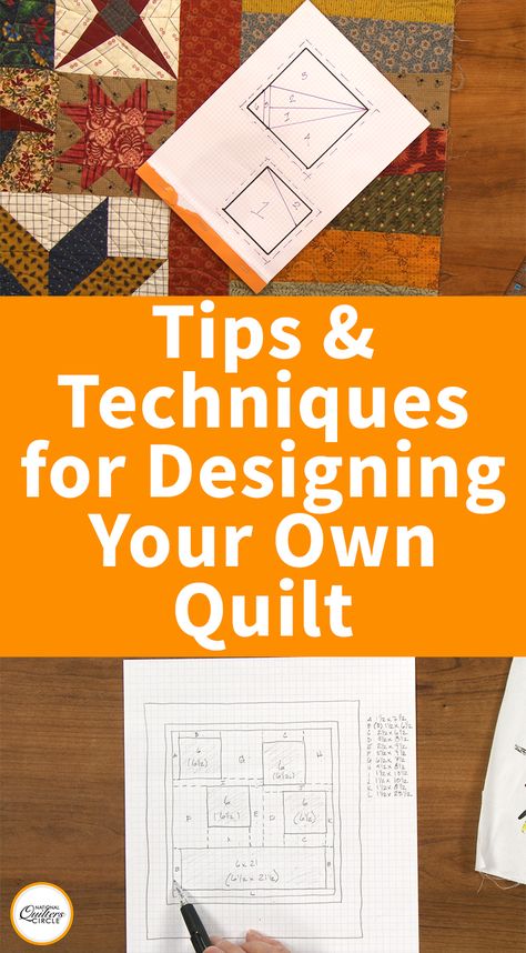 Quilting Math Sewing Patterns, How To Design A Quilt On Graph Paper, How To Design A Quilt Pattern, Designing A Quilt, How To Design A Quilt, Quilt Tricks, Patchwork Techniques, Quilting Basics, Block Quilt Ideas