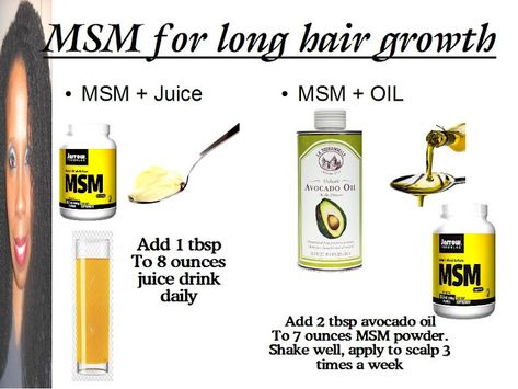 Grow Hair Longer Faster, Hair Longer Faster, Msm Hair Growth, Msm Powder, Hair Growth Oil Recipe, Length Retention, Slow Hair Growth, Longer Hair Growth, Hair Growth Women