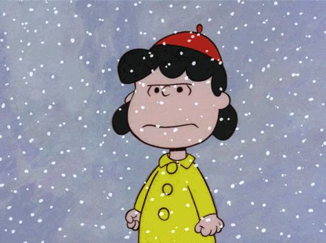 We Don't Miss You, January Snoopy Gifs, Snow Hair, Winter Gifs, Angry Eyes, Peanut Gang, Snoopy Gifts, Hate Winter, Lucy Van Pelt, Snow Pictures