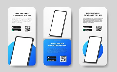 Qr Code Template, Banner Store, App Development Design, 3d Perspective, Photoshop Web Design, Scan Qr Code, Graphic Design Posters Layout, Play Market, Mobile Mockup