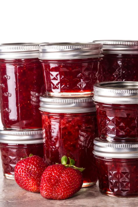 7 Easy Strawberry Jam Recipes - Traditional, All Natural, & Sugar-Free Keto Strawberry Jam Recipe, Sugar Free Strawberry Freezer Jam, Low Sugar Freezer Jam, Sugar Free Strawberry Rhubarb Jam, Sugar Free Jelly Recipes, Sugar Free Jam Recipes For Canning, Sugar Free Freezer Jam, Keto Strawberry Jam, Strawberry Jam Recipes