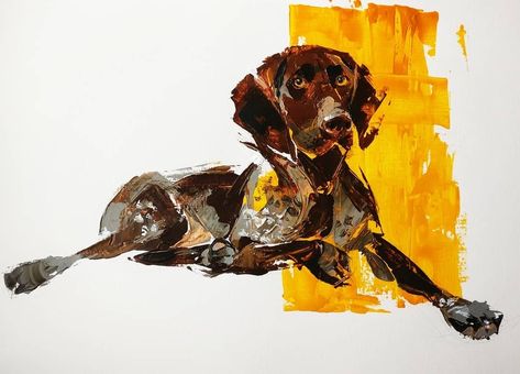 Abstract Dog Painting Acrylics, Dog Paintings Acrylic, Pointer Painting, Acrylic Dog Painting, Abstract Dog Painting, Dog Acrylic Painting, German Pointer, Pet Portraiture, Pet Paintings