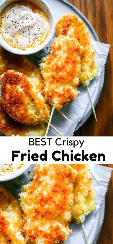 Crispy Chicken on a Stick Recipe – kids love this fried chicken on a stick recipe. Do you ever let your toddler help you while you are cooking? Fried Chicken On A Stick Recipe, Fried Chicken On A Stick, Chicken On A Stick Recipe, Potato Balls Recipe, Cheesy Scalloped Potatoes Recipe, Munchkin Time, Chicken Strip Recipes, Sweet Chilli Chicken, Fried Chicken Strips