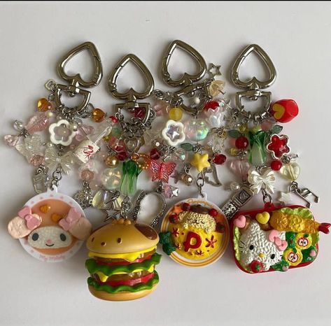 Cute House Keys, Little Trinkets, Keychains, Food Keychain, Japan Trinkets, Key Chains Kawaii, Food Keychains, Korilakkuma Keychain, Cutecore Keychains